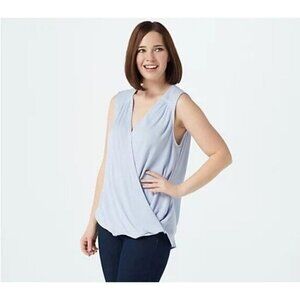 Gibson Look High Low Surplice Tank top Blue Size  XS